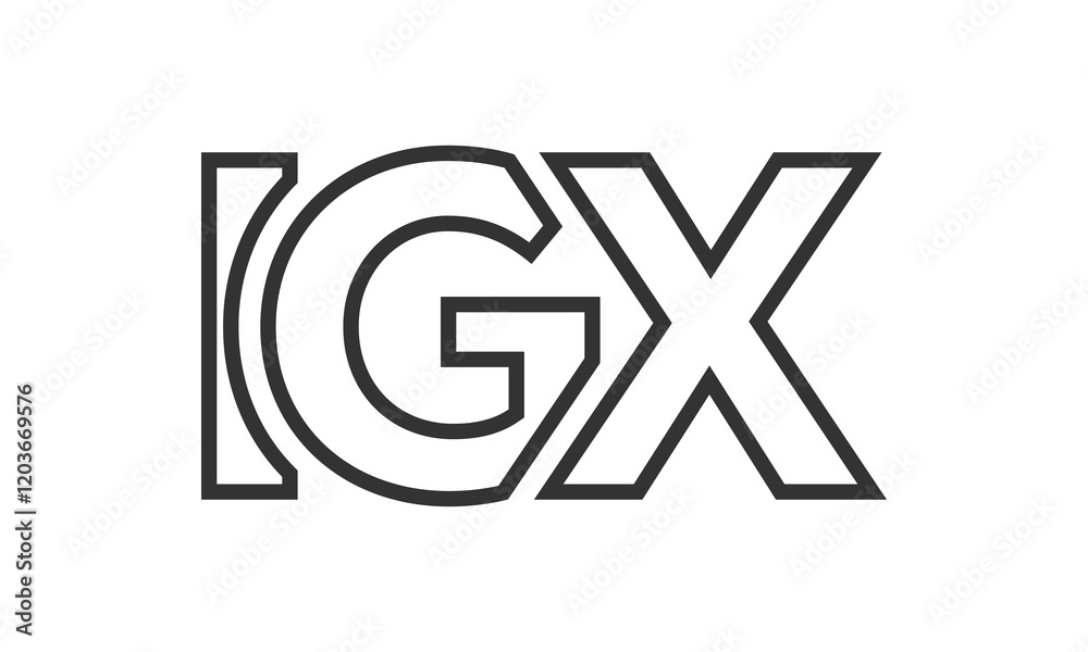 Fototapete igx logo design template with strong and modern bold text. initial based vector logotype featuring s