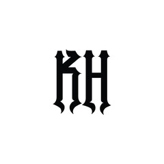 KH monogram logo design letter text name symbol monochrome logotype alphabet character simple logo