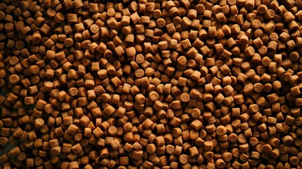 Kibble pet food texture poster with copy space