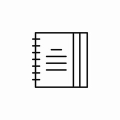Notebook paper write document icon vector sign