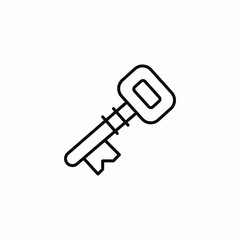 Key lock door security icon vector sign