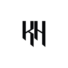 KH monogram logo design letter text name symbol monochrome logotype alphabet character simple logo