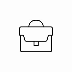 Briefcase business work bag icon vector sign