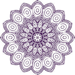 Beautiful flower art and mandala vector design