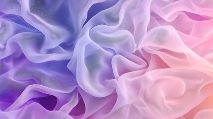 Obraz premium Soft, flowing fabric in gradient hues of purple and pink, creating an ethereal background effect