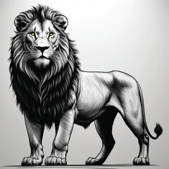 Obraz premium Large Tiger With a White Background 