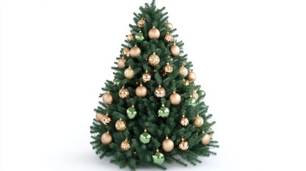 Obraz premium Festive Christmas Tree with Bokeh Lights