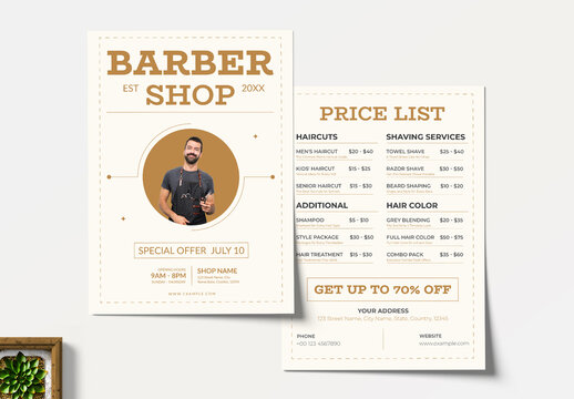 Barber Shop Flyer Layout
