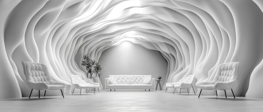 Premium minimalist interior design with stark geometric patterns for modern living spaces