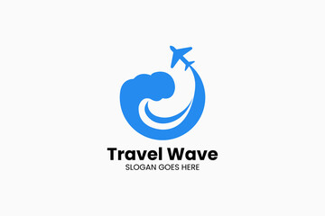 Obraz premium Travel Wave Logo. Vector Illustration