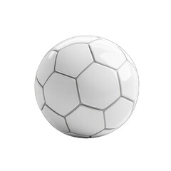 Soccer ball isolated on a transparent PNG white background, simple and clean, studio shot