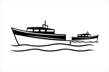 Highly Detailed Boat Silhouettes