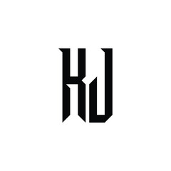 KJ monogram logo design letter text name symbol monochrome logotype alphabet character simple logo