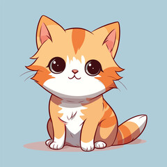 Fototapeta premium Cute Feline Vector Art Illustration