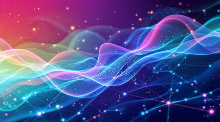 Fototapeta premium A Gradient Abstract Background, Colorful Fluid Shapes illustration Design, Modern Abstract Art with Rainbow Colors and Smooth Flowing Lines, High-Resolution Gradient Texture Isolated Background.