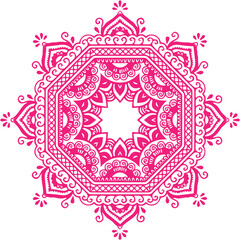 Beautiful flower art and mandala vector design