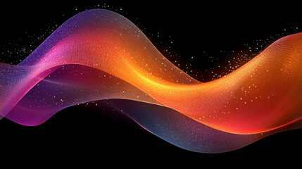 A flowing abstract wave graphic in vibrant.