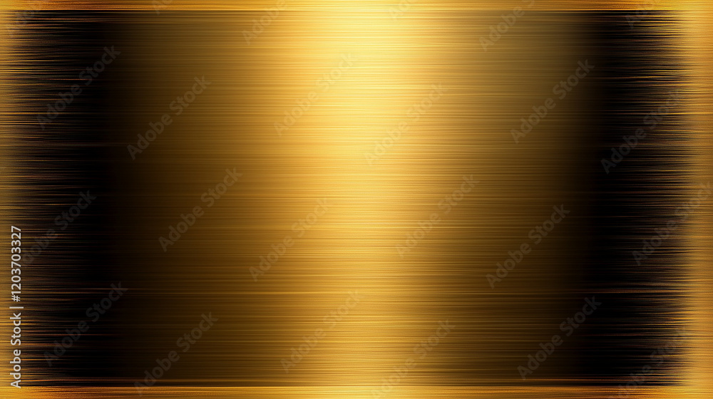 Poster Abstract golden metal texture with light reflections and shadows on a shiny bronze or brass surface. High-resolution vector-style design element showcasing intricate textures and colors, captured with
