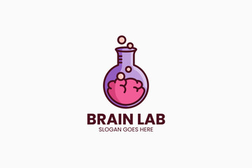 Brain Lab Logo. Vector Illustration