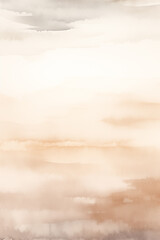 Neutral watercolor texture. Beige and brown minimalist digital paper. Generative AI.