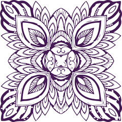 Beautiful flower art and mandala vector design