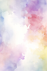 Obraz premium Colorful abstract watercolor background. Bright colors digital paper. Generative AI.