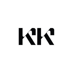 KK monogram logo design letter text name symbol monochrome logotype alphabet character simple logo