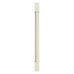 Pilasters isolated transparent on white background , wooden white pilasters