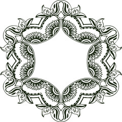 Beautiful flower art and mandala vector design