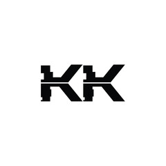 KK monogram logo design letter text name symbol monochrome logotype alphabet character simple logo