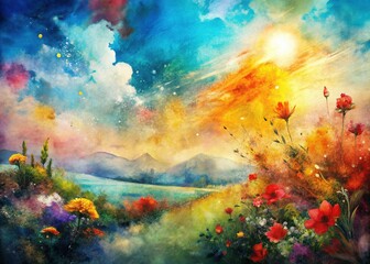 Fototapeta premium Delicate Watercolor Textures: Abstract Canvas Background with Soft Brushstrokes and Stains