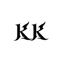 KK monogram logo design letter text name symbol monochrome logotype alphabet character simple logo