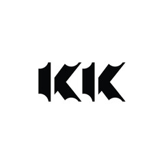 KK monogram logo design letter text name symbol monochrome logotype alphabet character simple logo