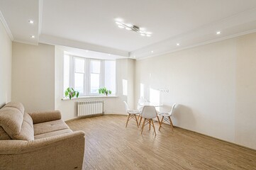 Fototapeta premium standard interior apartment. living room with sofa