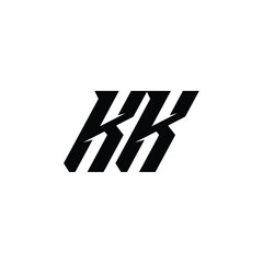 KK monogram logo design letter text name symbol monochrome logotype alphabet character simple logo