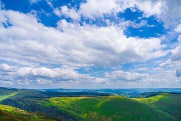 Sweeping Snowdonian Hills and Dramatic Skies Captured from Near the Summit 