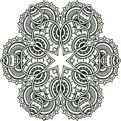 Beautiful flower art and mandala vector design