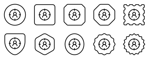 Editable headhunting, target, audience, marketing, users vector icon. Business, work, job, office. Part of a big icon set family. Perfect for web and app interfaces, presentations, infographics, etc