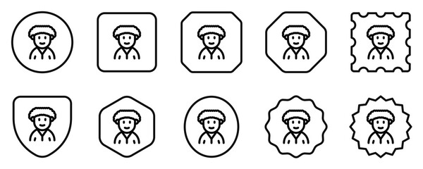 Editable person with afro hairstyle avatar vector icon. User, profile, identity, persona. Part of a big icon set family. Perfect for web and app interfaces, presentations, infographics, etc
