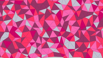 Obraz premium Pink and Purple - Geometric Triangular Background Pattern