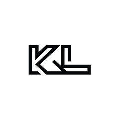 KL monogram logo design letter text name symbol monochrome logotype alphabet character simple logo