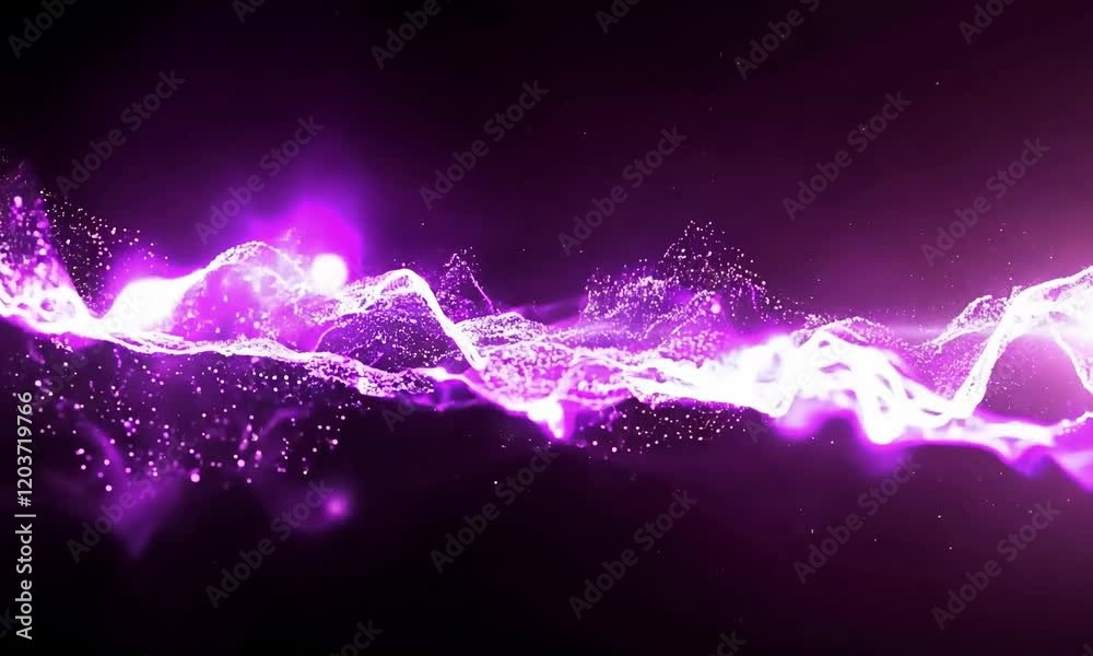 Poster stunning purple bokeh background with sparkling lights for creative projects and designs