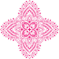 Beautiful flower art and mandala vector design