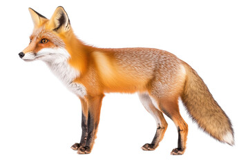 Fototapeta premium A close-up of a realistic fox in profile.
