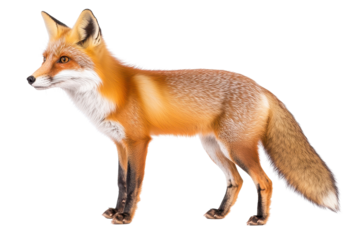 A close-up of a realistic fox in profile.