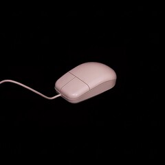 This is a Classic Computer Mouse beautifully displayed on a Black Background for emphasis