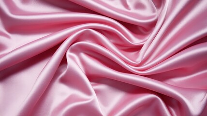 Obraz premium Pink fabric with a wave pattern