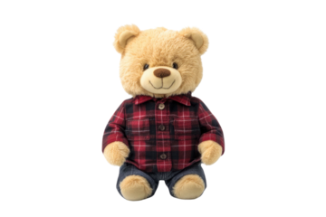 toy teddy isolated on white background	