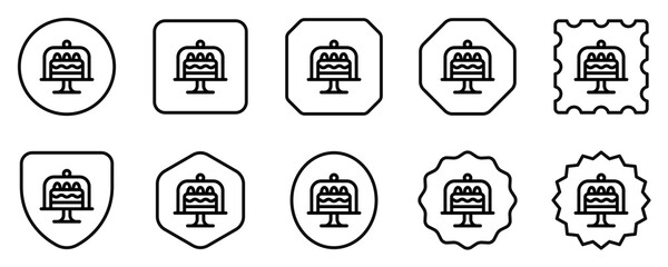Editable cake display vector icon. Bakery, cooking, food. Part of a big icon set family. Perfect for web and app interfaces, presentations, infographics, etc