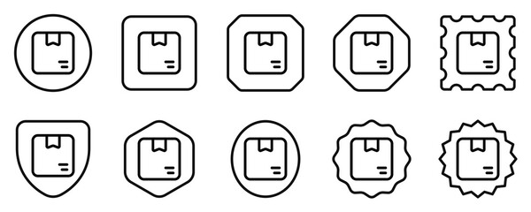 Editable package, parcel, box vector icon. Shipping, delivery, e-commerce, transport, logistics. Part of a big icon set family. Perfect for web and app interfaces, presentations, infographics, etc